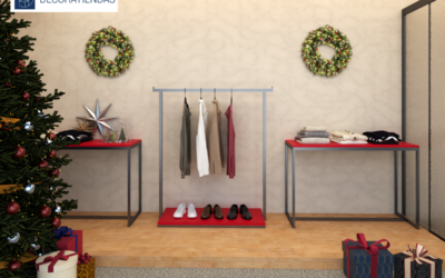 Uso de mobiliario comercial para decoraciones navideñas